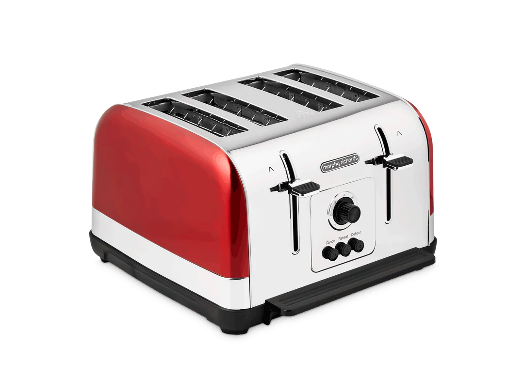 Morphy Richards Venture 4 Slice Toaster 240133 (Red).