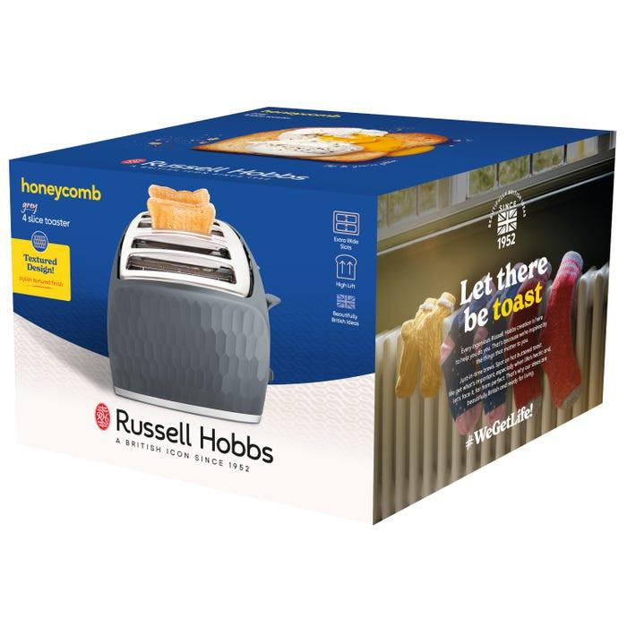 Russell Hobbs Russell Hobbs Honeycomb 4 Slice Toaster 26073 (Grey)