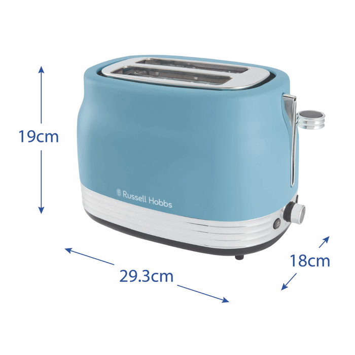 Russell Hobbs Russell Hobbs Hanley Jug Kettle & 2 Slice Toaster Kitchen Set (Blue)