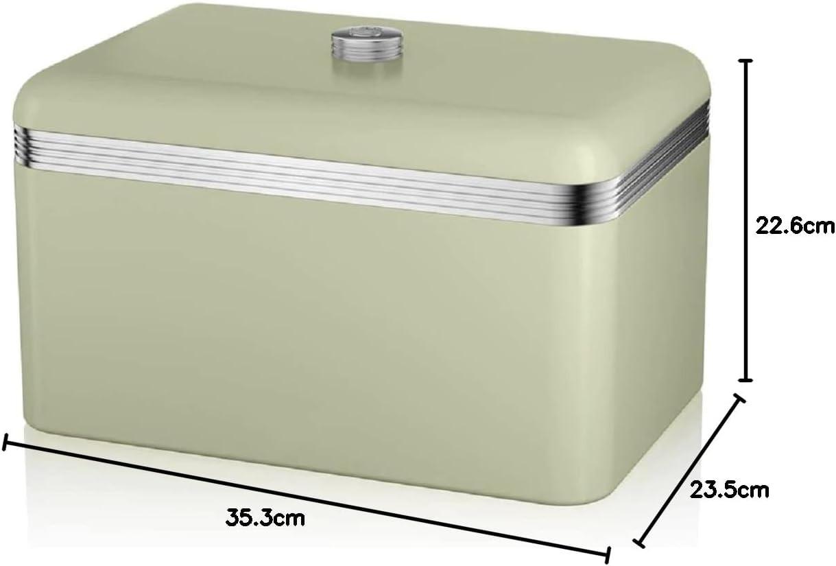 Swan Retro Bread Bin SWKA1010GN (Green) - Vibe Home