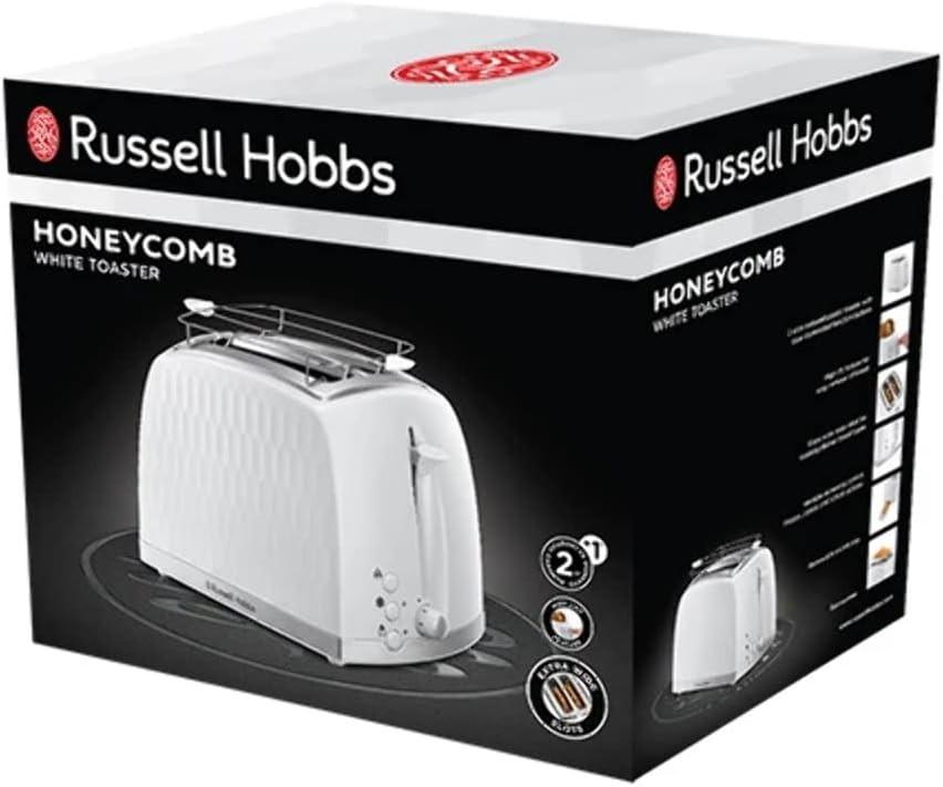 Russell Hobbs Honeycomb 2 Slice Toaster 26060 (White).