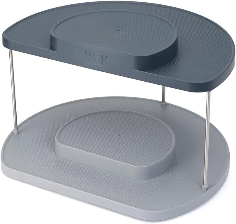 Joseph Joseph Grey CupboardStore 2-Tier Rotating Cupboard Food Organiser 85196 - Vibe Home
