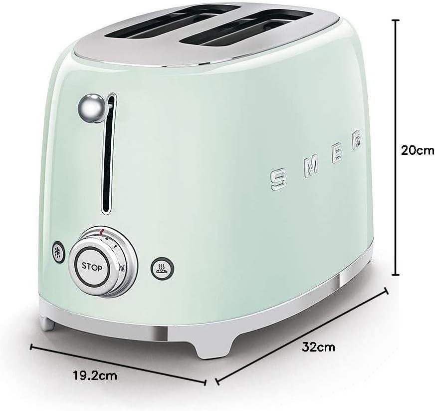 Smeg Retro 50's Style 2 Slice Toaster TSF01PGUK (Pastel Green).
