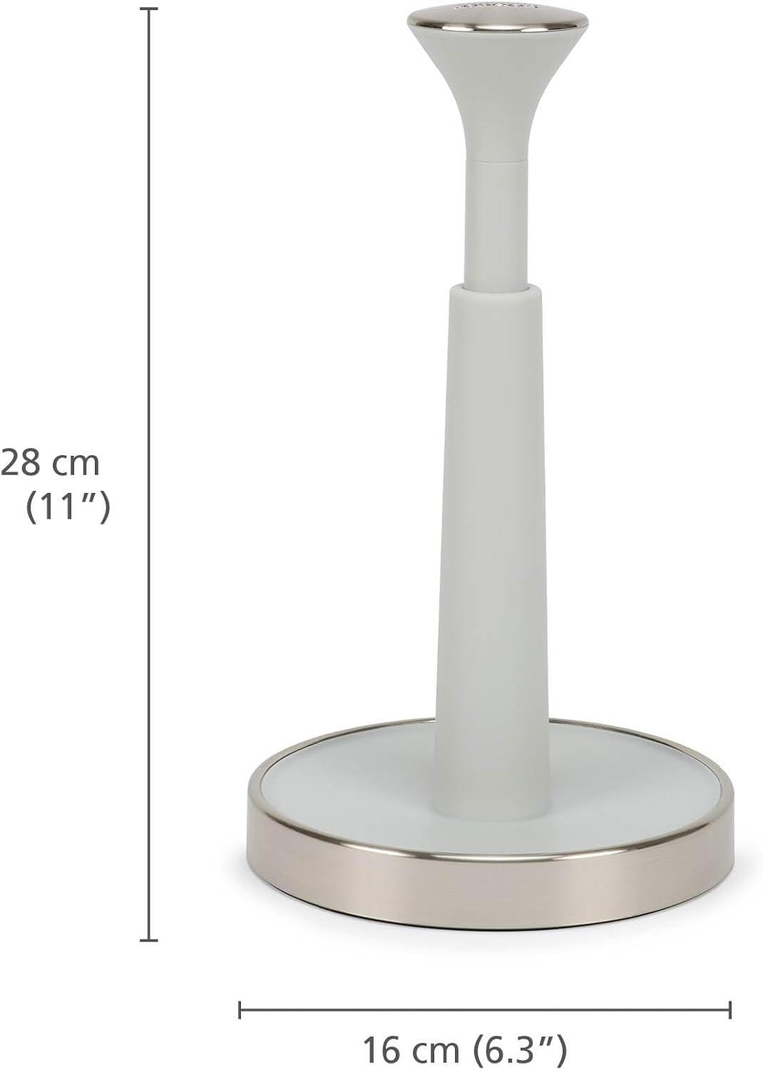 Joseph Joseph Grey Push & Tear Kitchen Roll Holder Towel Pole 851688 (Stone) - Vibe Home