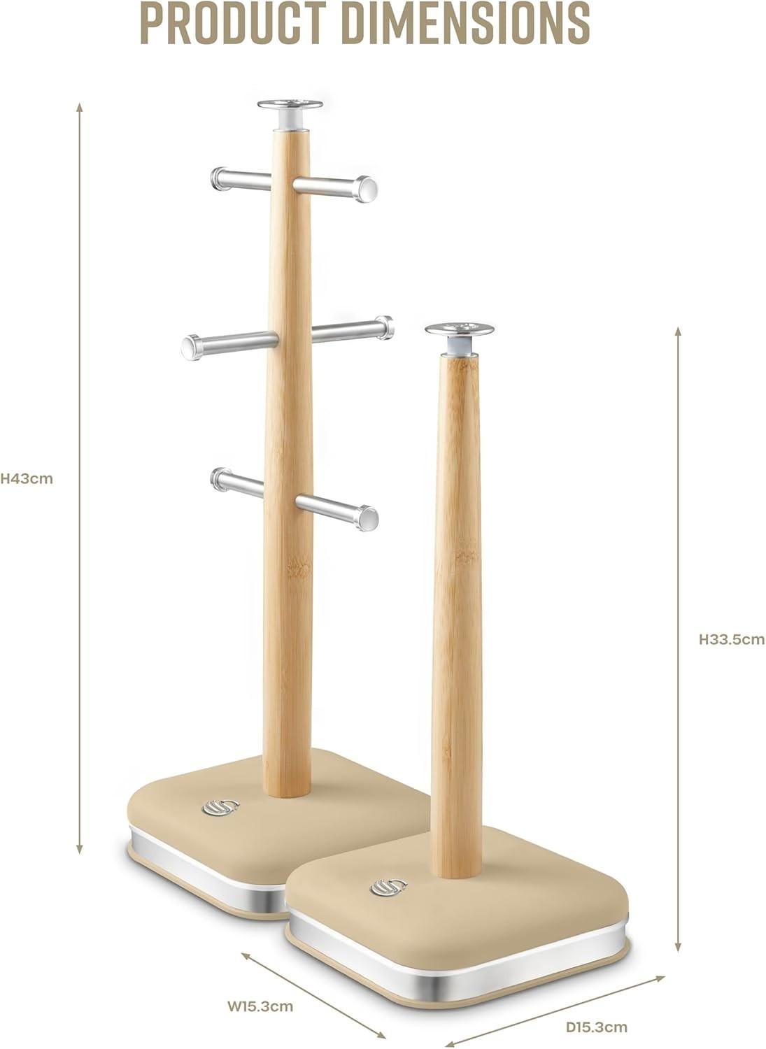 Swan Swan Nordic Mug Tree & Towel Pole Kitchen SWKA18525OAT (Oatmeal)