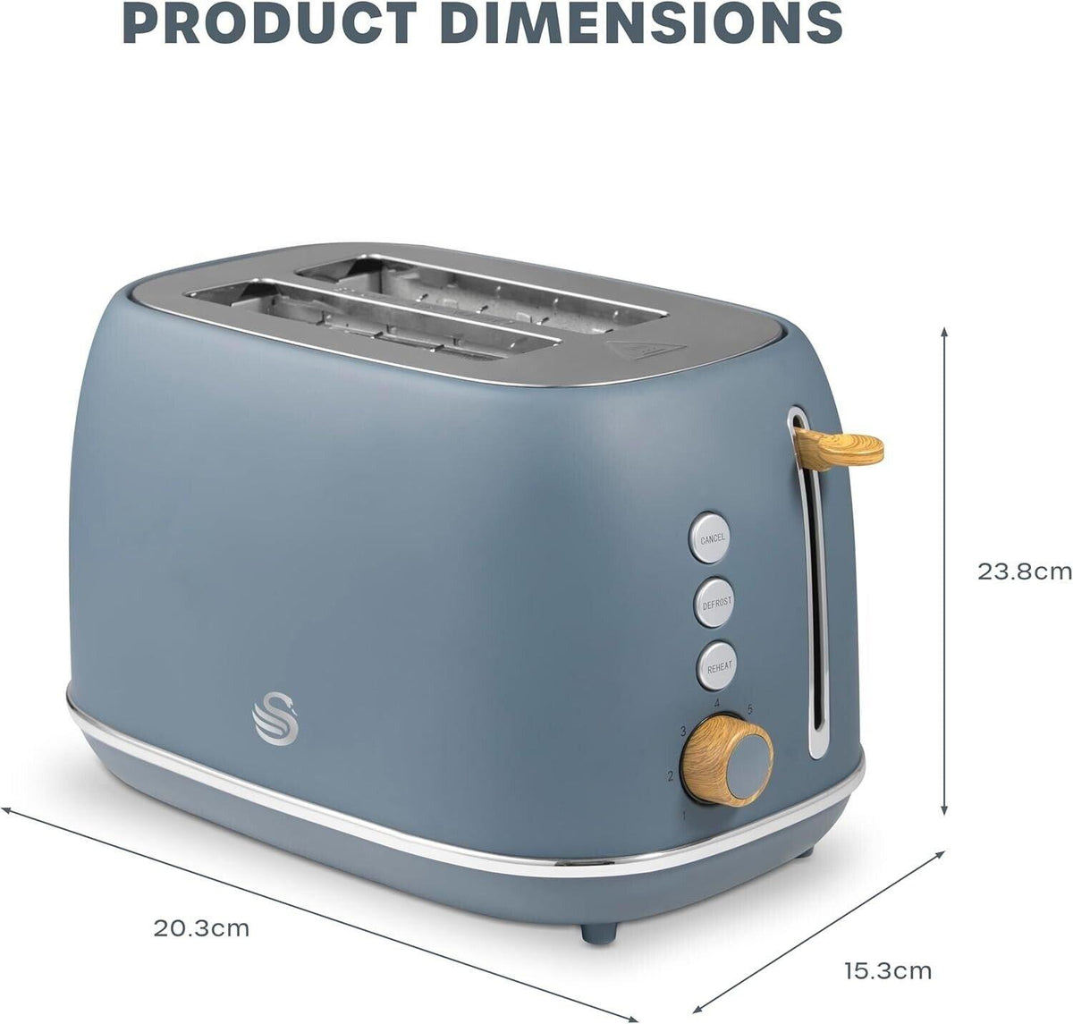 Swan Swan Fjord Kettle & 2 Slice Toaster Kitchen Set (Grey)
