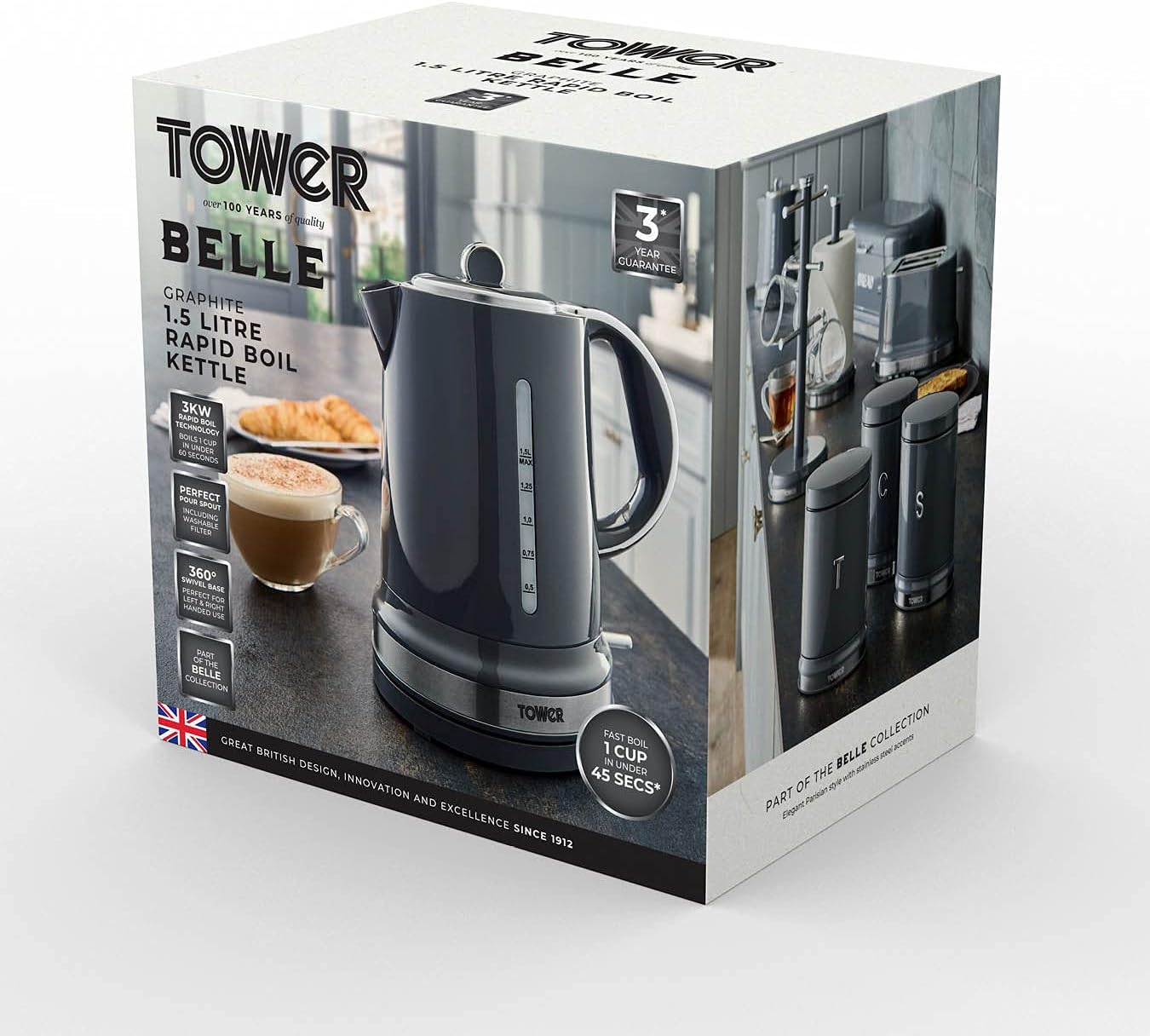 Tower Belle Graphite Grey Kettle T10049GRP
