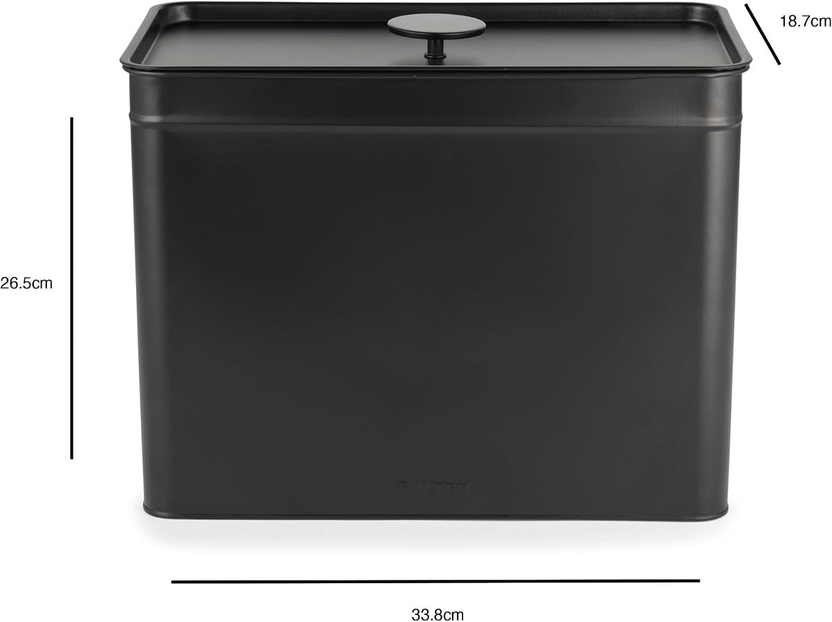 Salter Kuro Kettle, Bread Bin & Canisters Matching Kitchen Set (Matte Black)