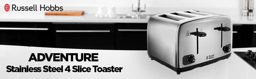 Russell Hobbs Adventure 4 Slice Toaster 24090 (Silver).