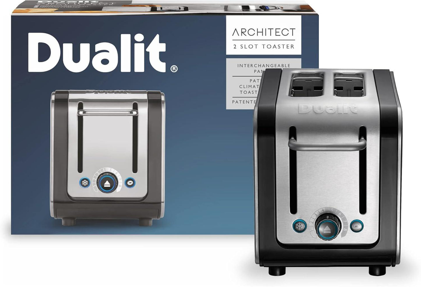 Dualit Architect Black 2 Slice Toaster 26505 - Vibe Home