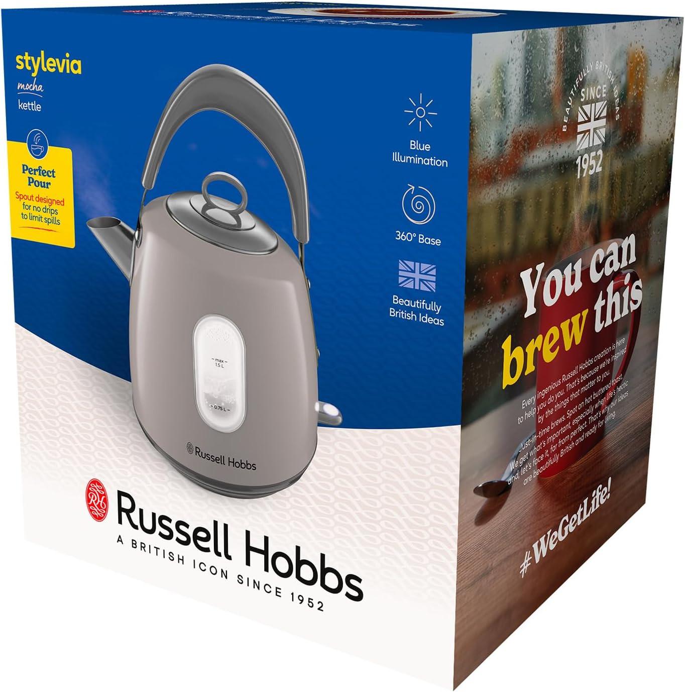 Russell Hobbs Stylevia Pyramid Kettle 28133 (Mocha).