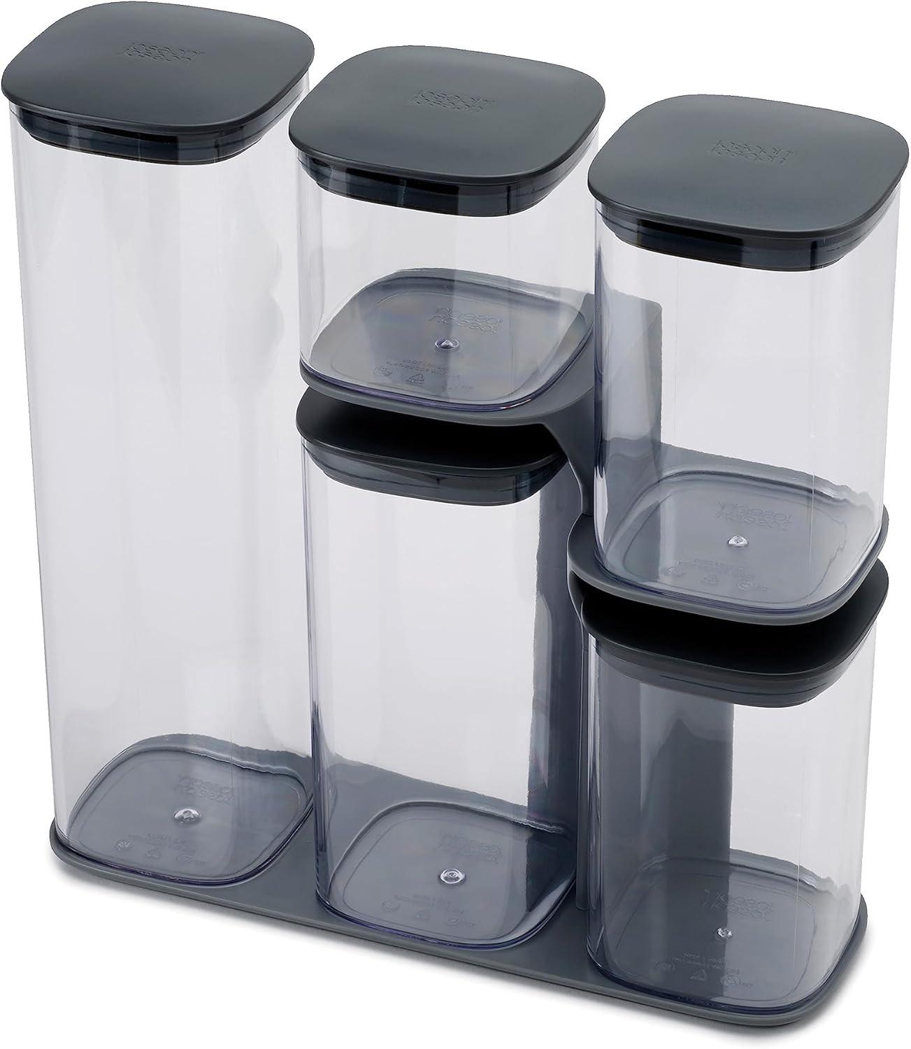 Joseph Joseph Joseph Joseph 5-piece Grey Podium Airtight Kitchen Food Storage Set 81071