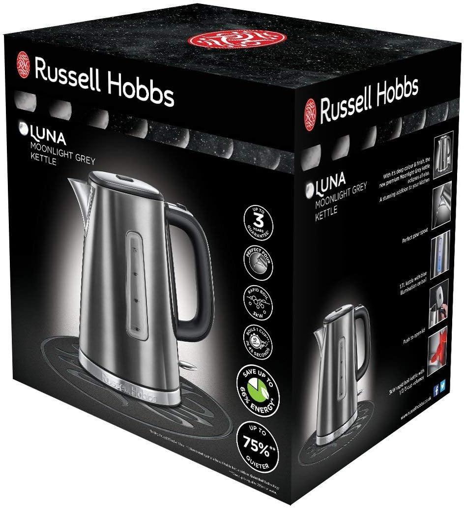 Russell Hobbs Luna Jug Kettle 23211 (Grey) - Vibe Home