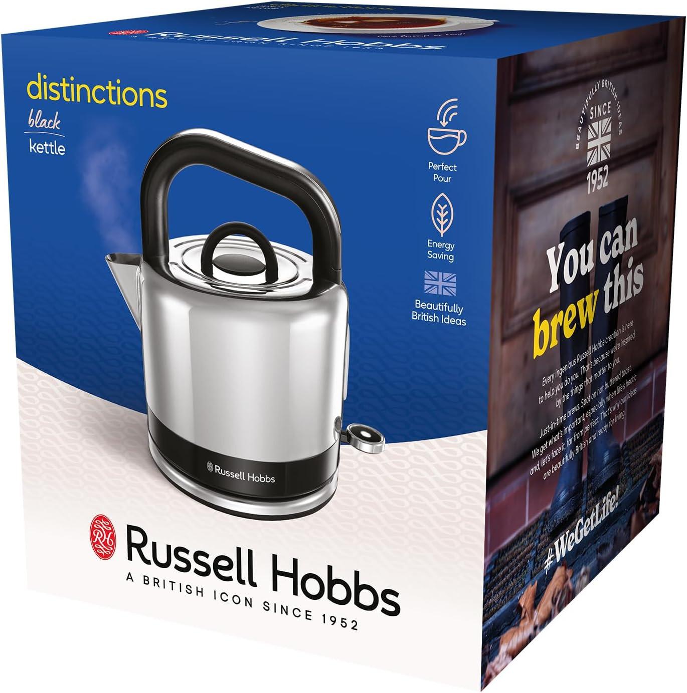 Russell Hobbs Distinctions Pyramid Kettle 26420 (Black) - Vibe Home