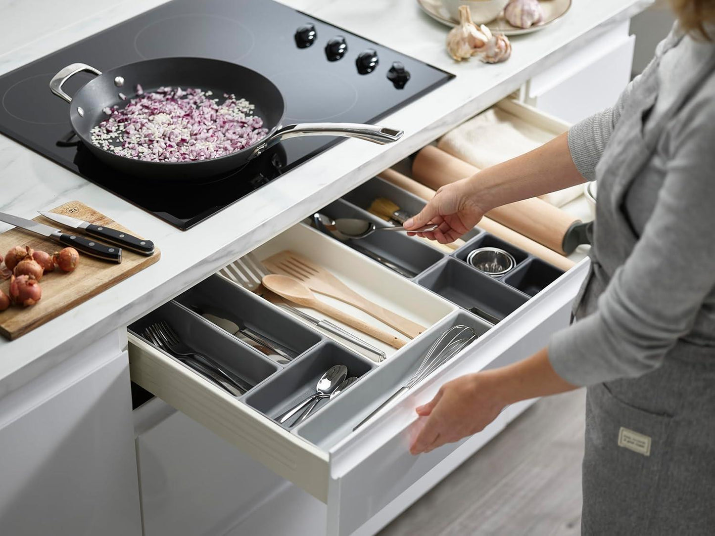 Joseph Joseph Blox 10-piece Grey Plastic Storage Trays Drawer Organiser 85200 - Vibe Home