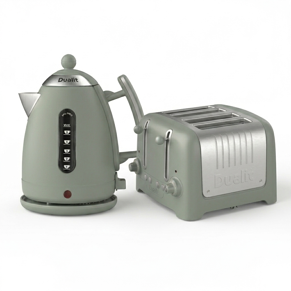 Dualit Dualit Lite Jug Kettle & 4 Slice Toaster Kitchen Set (Sage)