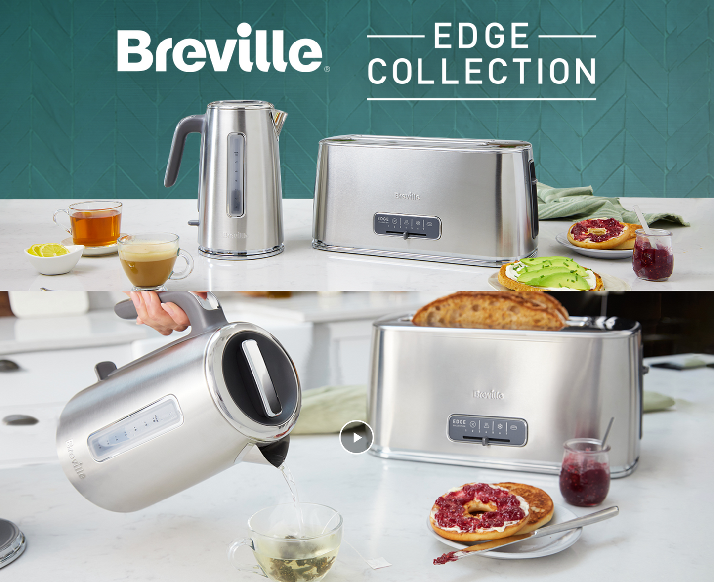 Breville Edge 4 Slice Toaster VTR023 (Silver).