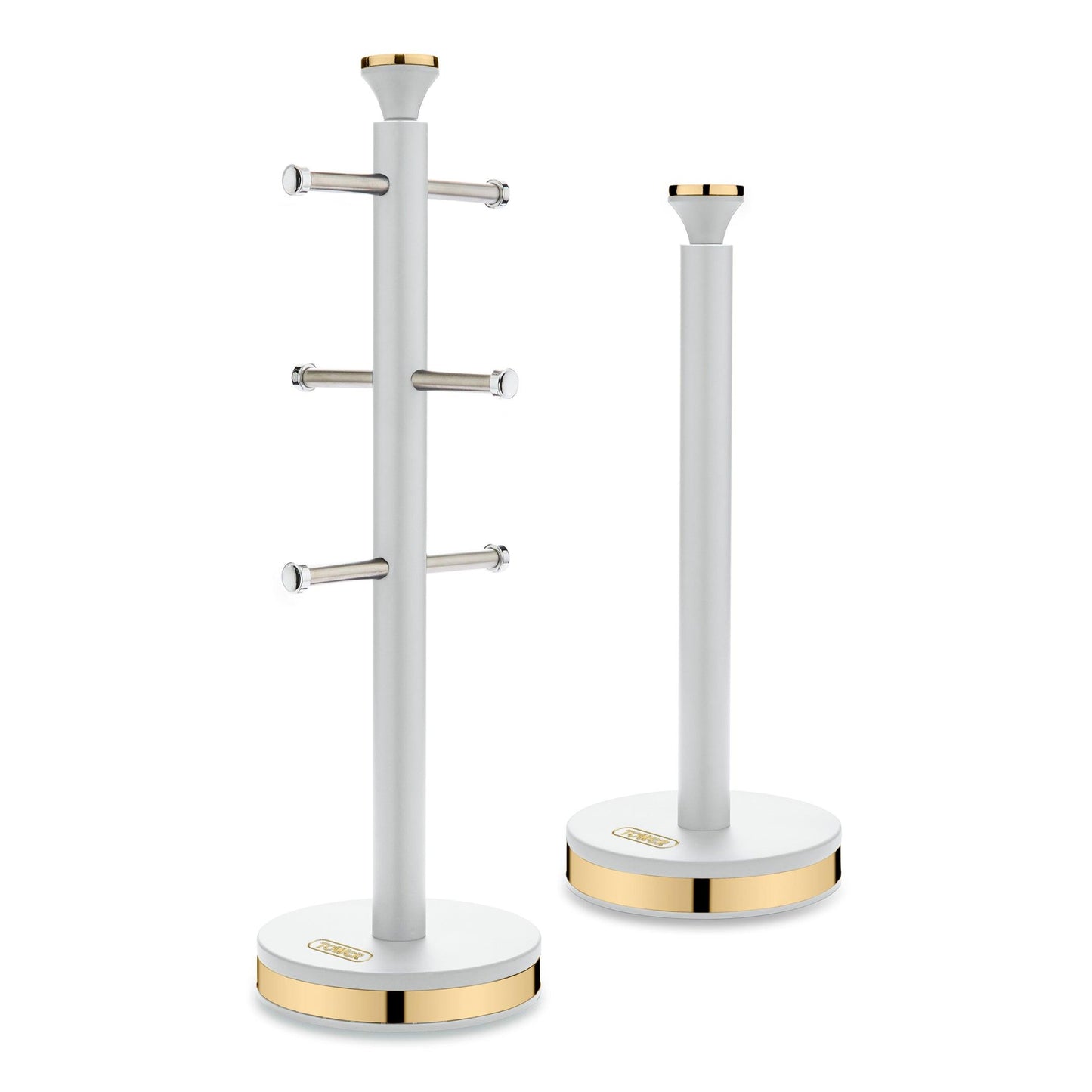 Tower Cavaletto Mug Tree & Towel Pole Kitchen Set T826135WHT (Optic White).