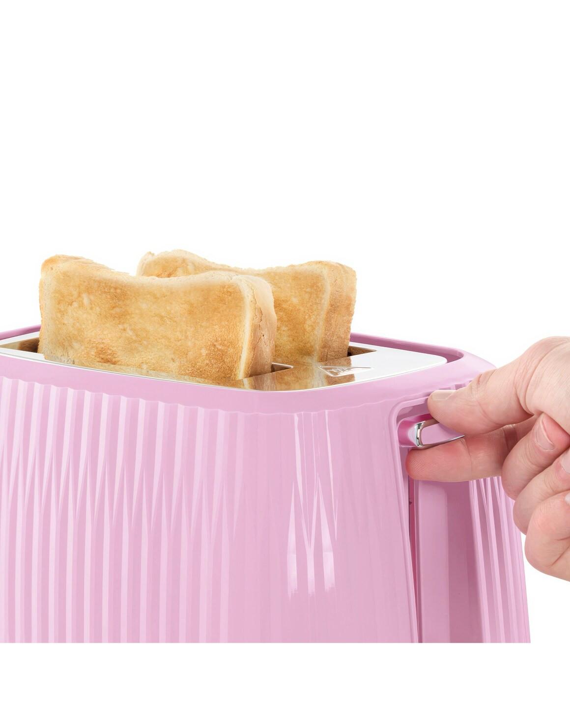 Russell Hobbs Eden Jug Kettle & 2 Slice Toaster Kitchen Set (Raspberry) - Vibe Home