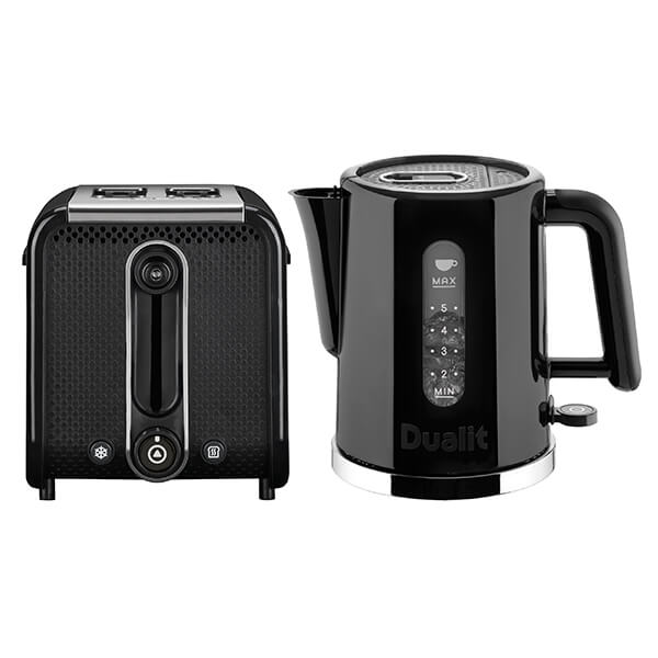 Dualit Dualit Studio Kettle & 2 Slice Toaster Kitchen Set (Black)