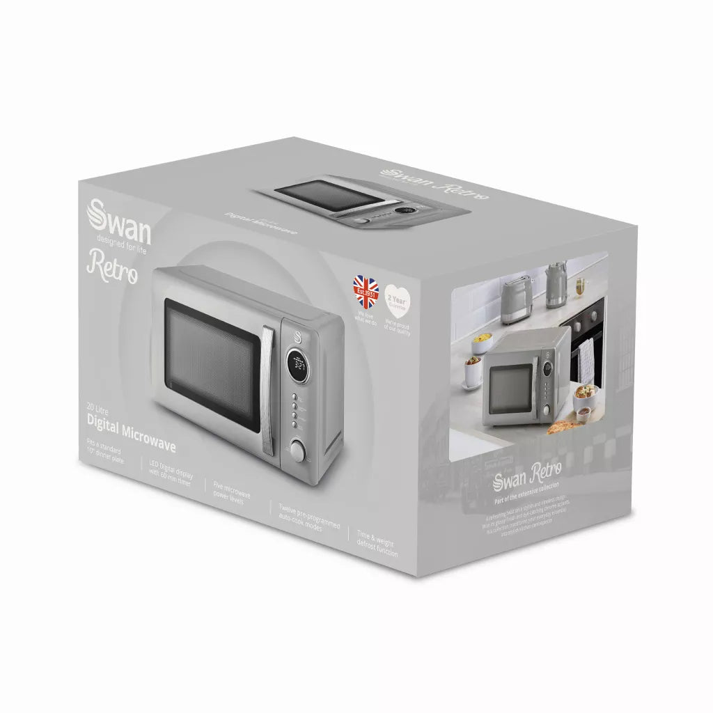 Swan Swan Retro 20L 800W Microwave SM4425GRY (Grey)