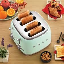 Smeg Retro 4 Slice Toaster TSF03PGUK (Pastel Green).