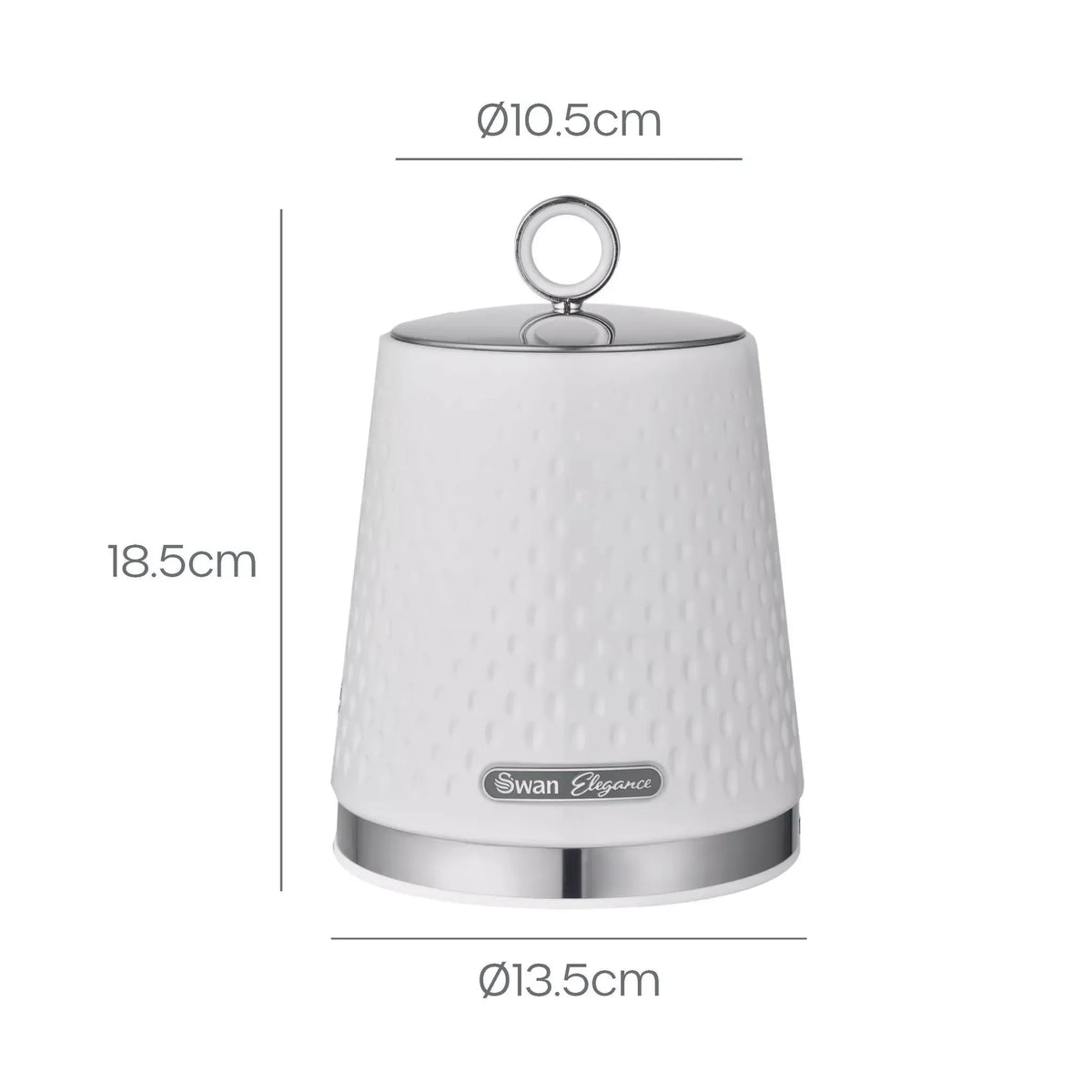Swan (Amazon) Swan Elegance Kettle, 4 Slice Toaster, Bread Bin, Canisters, Towel Pole & Mug Tree Set (White)