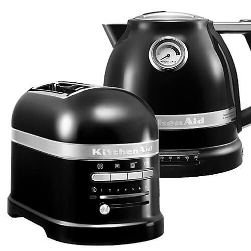 KitchenAid KitchenAid Artisan Kettle & 2 Slice Toaster Kitchen Set (Onyx Black)