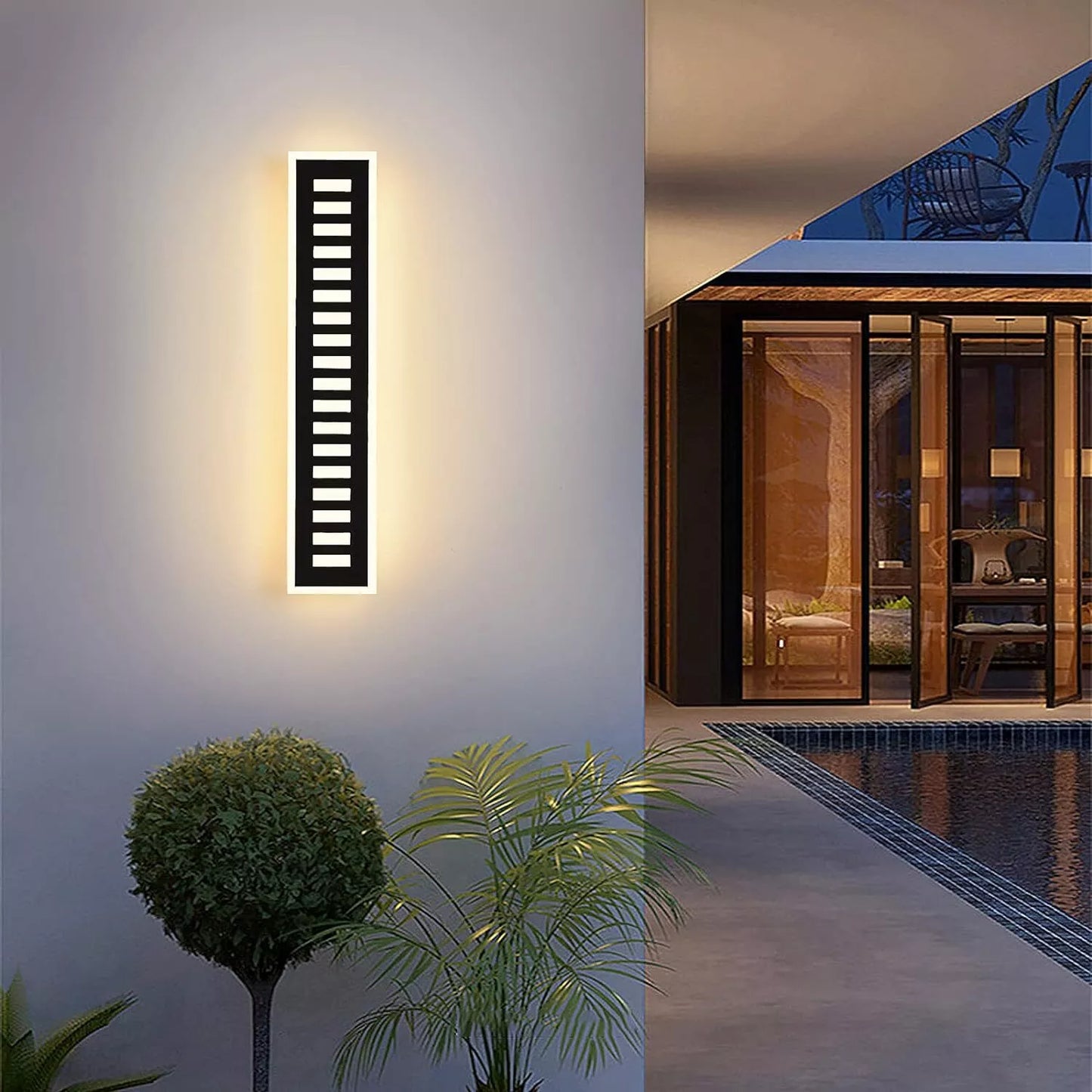 Modern Outdoor or Indoor Wall Light 60cm LED Lights Waterproof