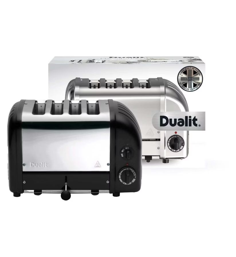 Dualit Classic Kettle & 4 Slice Toaster Kitchen Set (Matte Black)