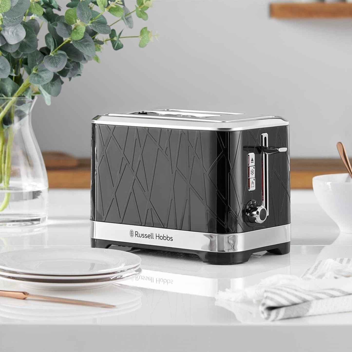 Russell Hobbs Structure 2 Slice Toaster 28091 (Black).