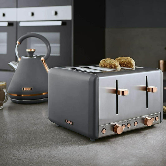 tower cavaletto grey kettle and toaster set best uk