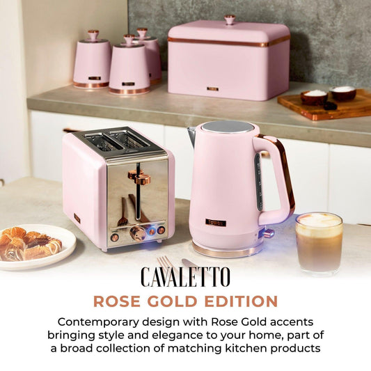 tower cavaletto pink kitchen sets including kettles toaster bread bin and canisters