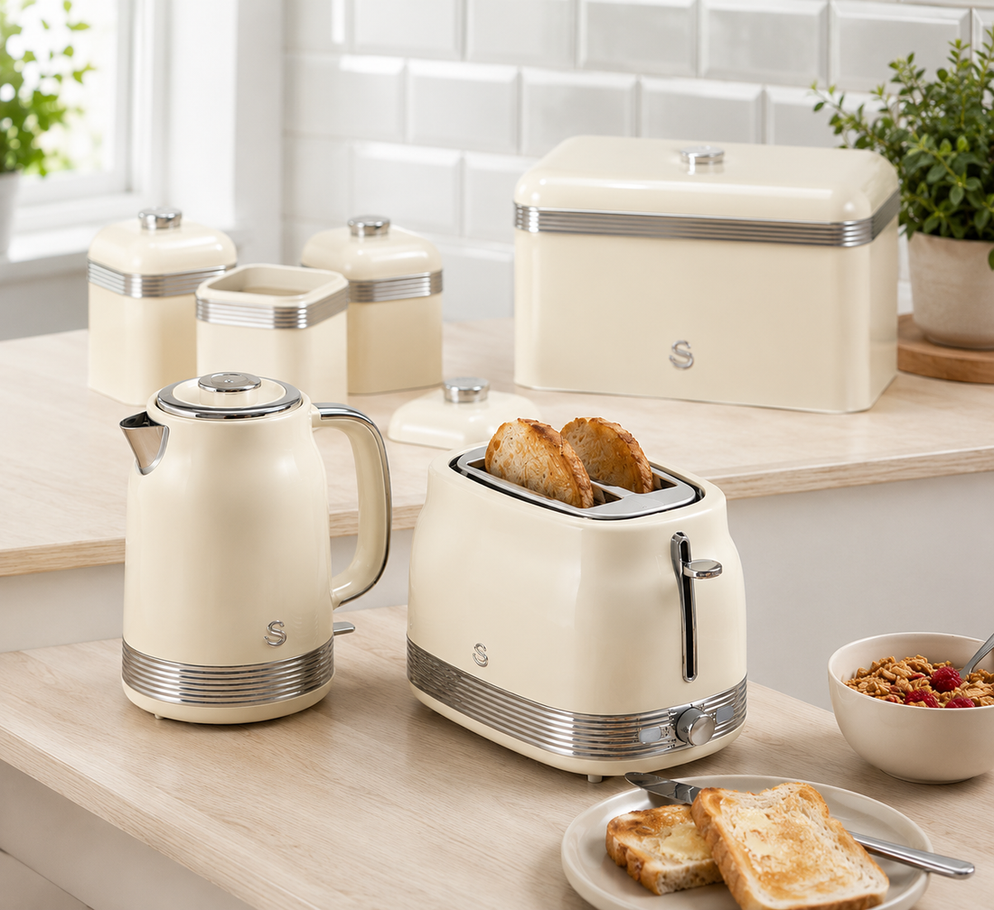 swan retro collection kitchen set in cream