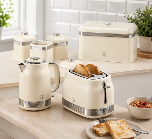 swan retro collection kitchen set in cream
