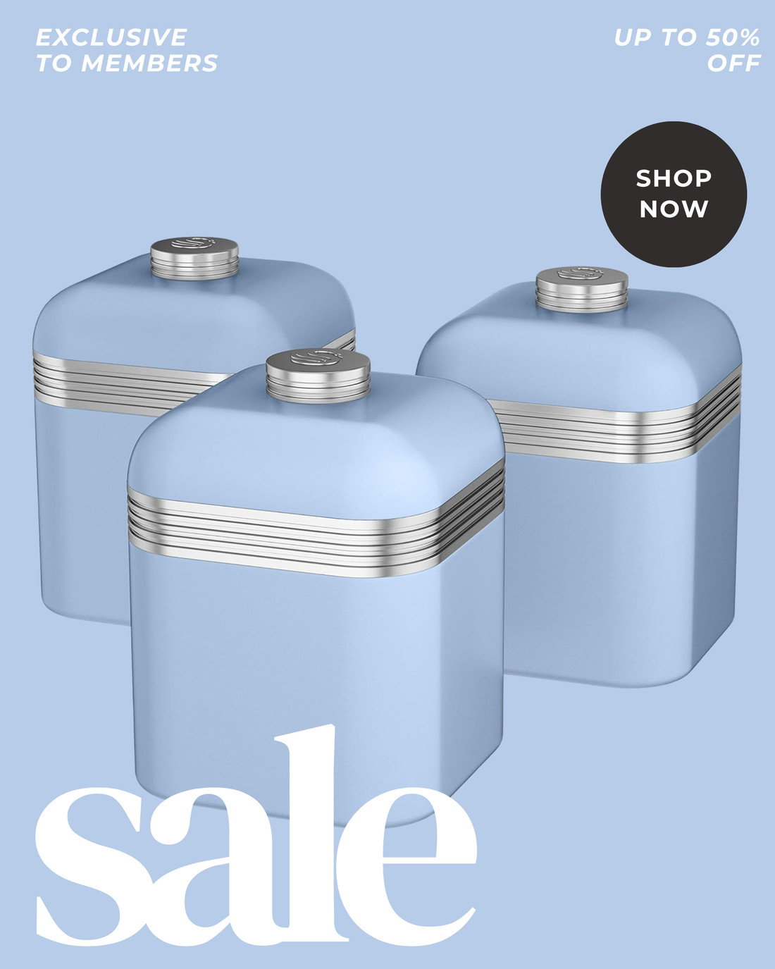 The Swan Blue Canisters Set: A Kitchen Must-Have