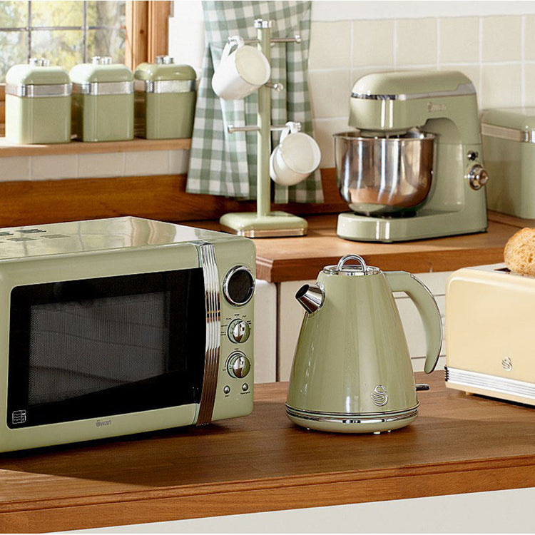 Swan Retro kitchen sets kettle toaster matching canisters bread bin vibe home shop