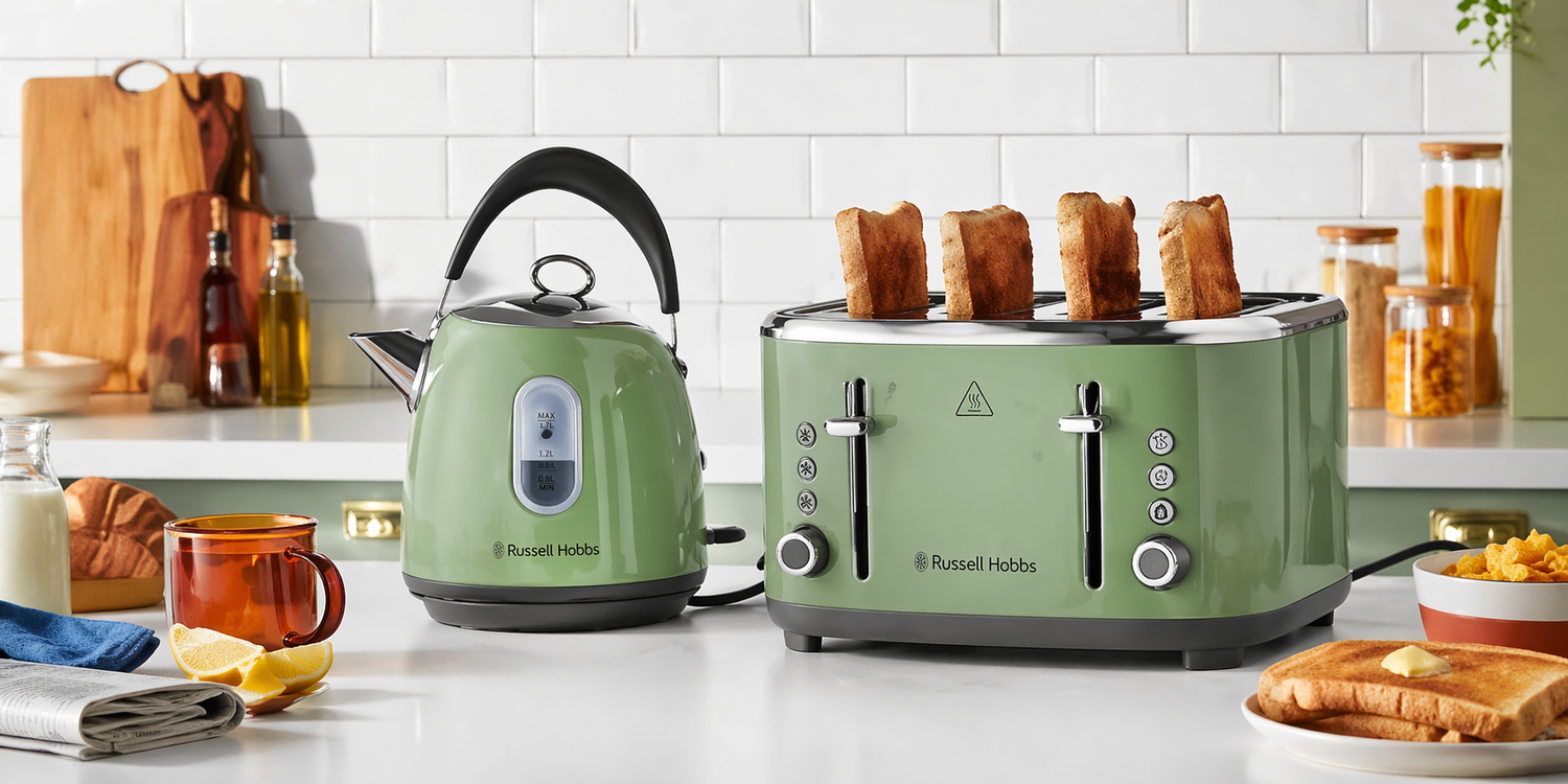 shop russell hobbs stylvia kettle and toaster set buy vibe home uk