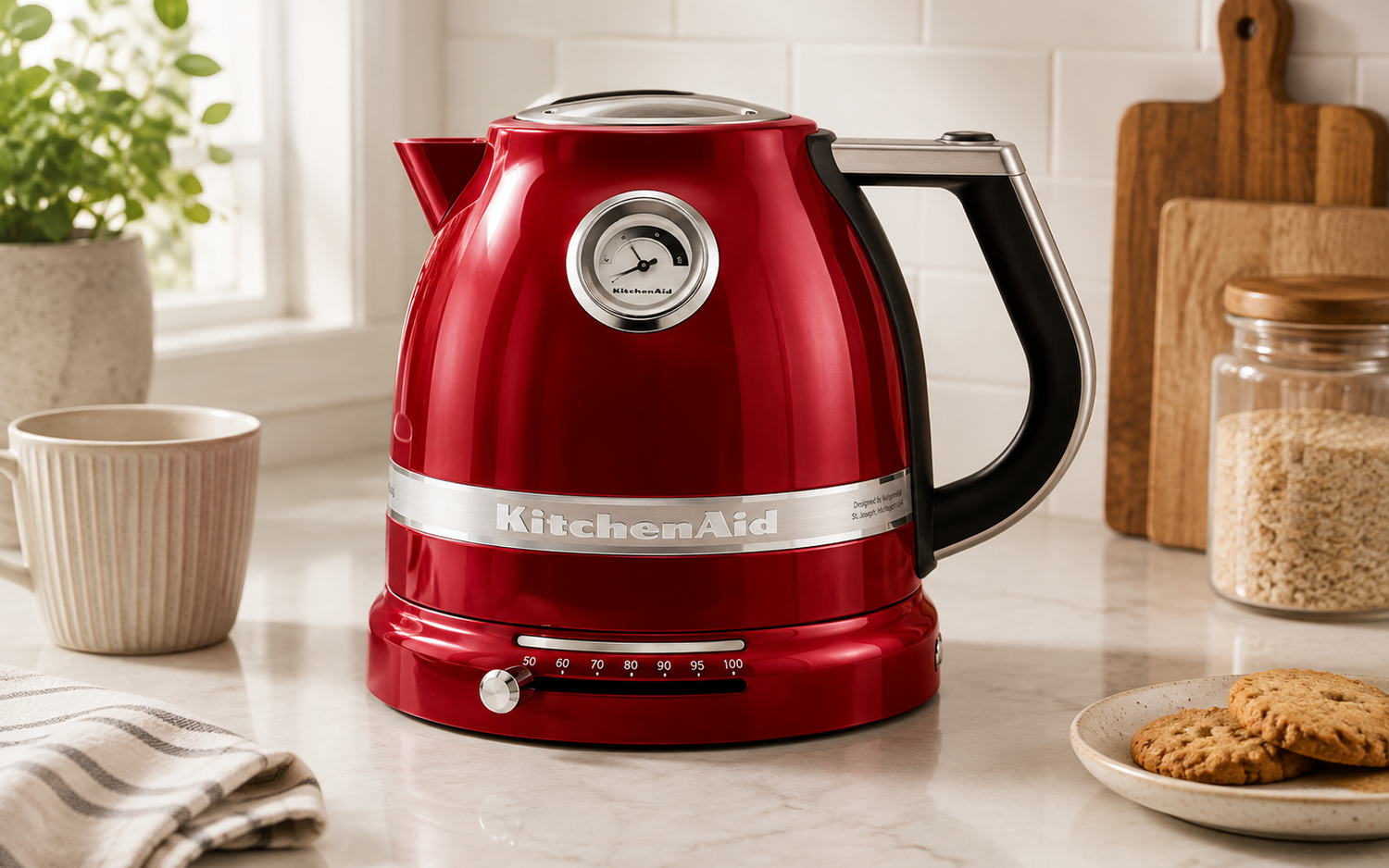 kitchenaid artisan red candy apple best selling classic kettle kitchen set in stainless steel at vibe home uk shop