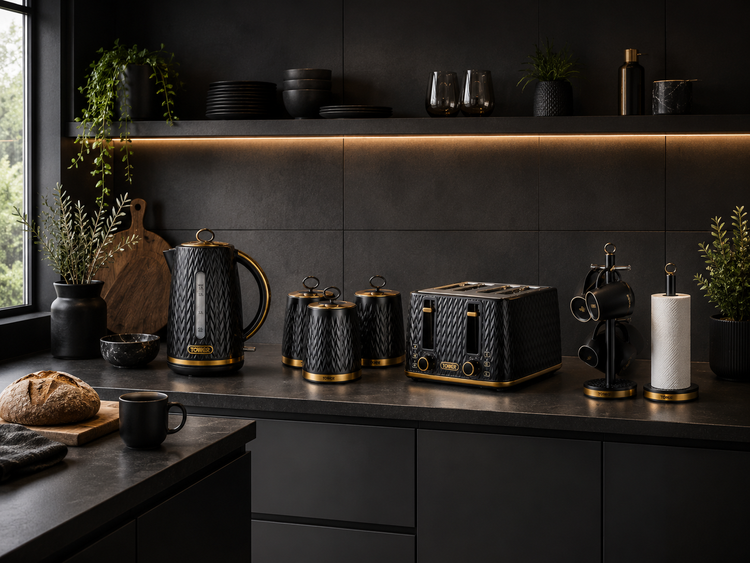 black Tower Empire Kettle, Toaster & Matching Kitchen Sets