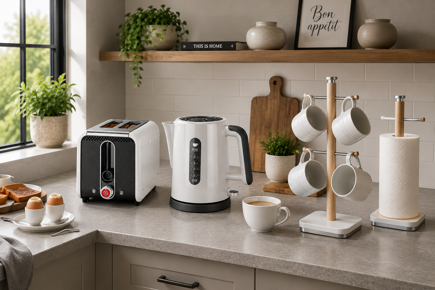 Dualit Studio white light grey Kettle & Toaster Kitchen Sets