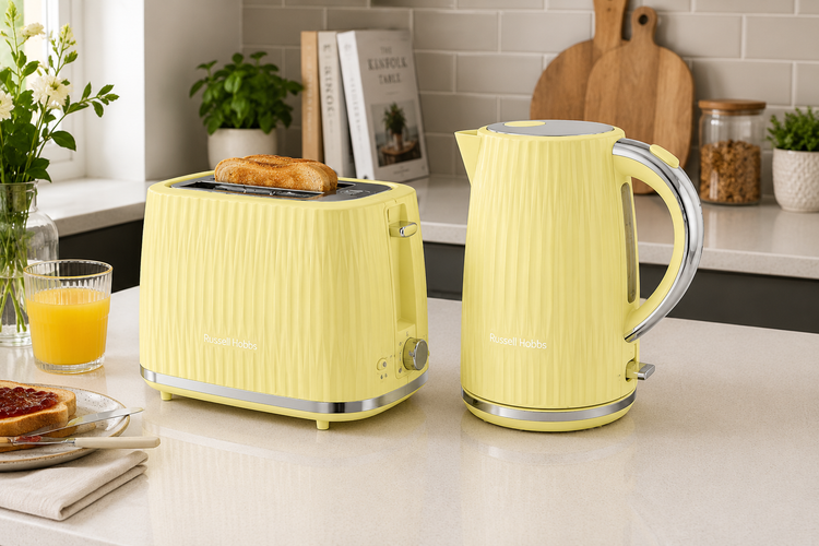 Russell Hobbs Eden yellow Kettle & Toaster Sets