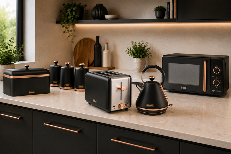 Tower Cavaletto black Kettle & Toaster Matching Kitchen Sets