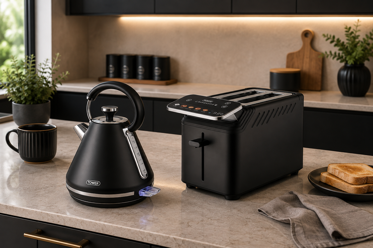 tower mirage Black Kettle & Toaster Sets