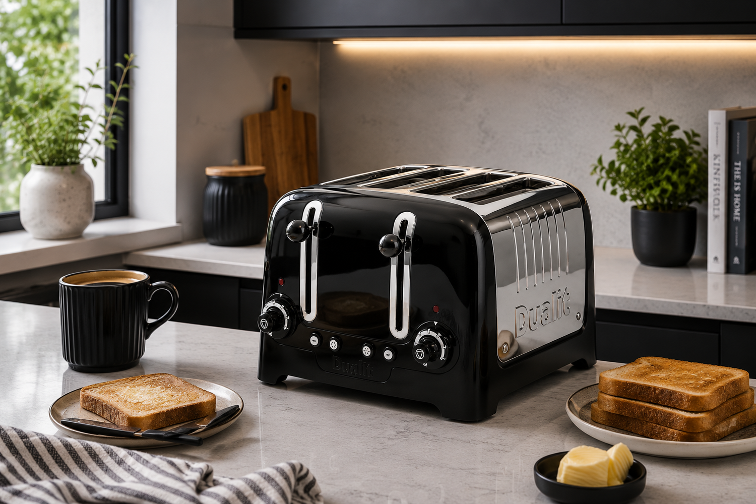 dualit black 4 Slice Toaster