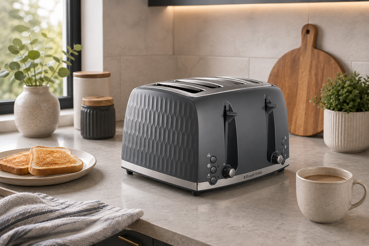 russell hobbs honeycomb Grey 4 slice Toaster