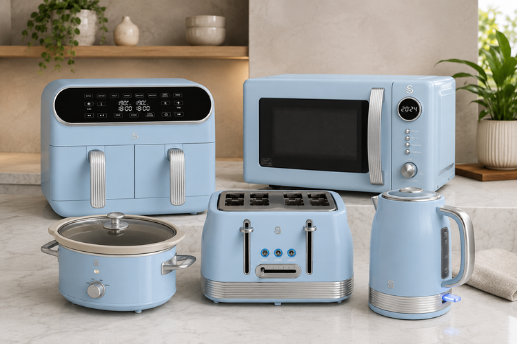 kitchen appliances and matching home electricals from brands swan tower dualit russell hobbs 