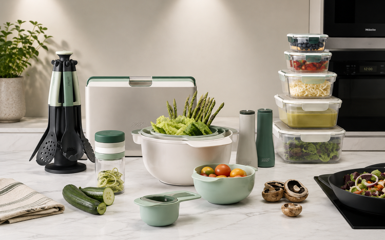 joseph joseph best selling food prep and storage gadgets kitchen utensils food containers bowls chopping boards set in stainless steel at vibe home uk shop