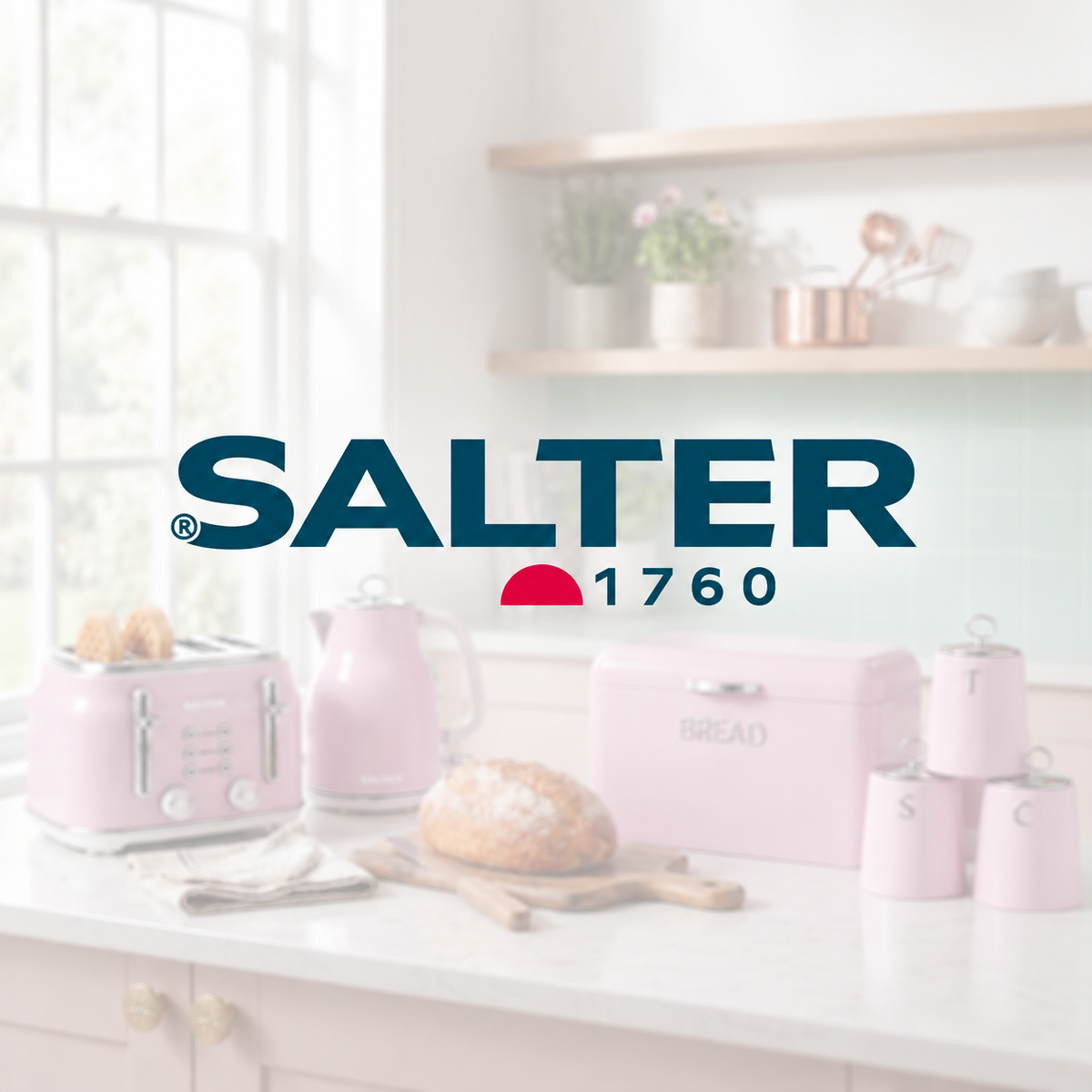 Salter Kitchen Appliances kettle and toaster with bread bins and canisters and microwave sets