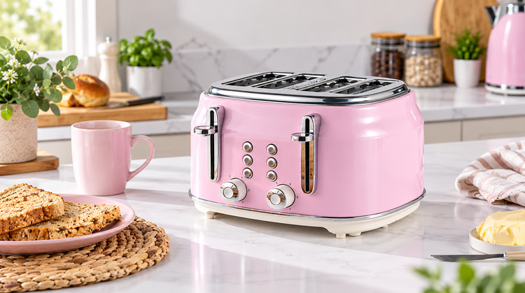 salter pink 4 slice toaster